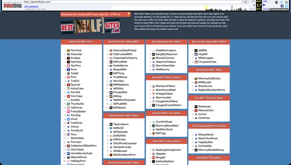 Best MILF Sites as saved by the Internet Archive Wayback Machine in May 2017